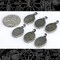 Gunmetal Antiqued Brass Cameo Frames for 13mm x 18mm with Hanging Loops - Set of Six - S-F13